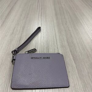 Michael Kors Lilac Pebbled Leather Wristlet with Strap